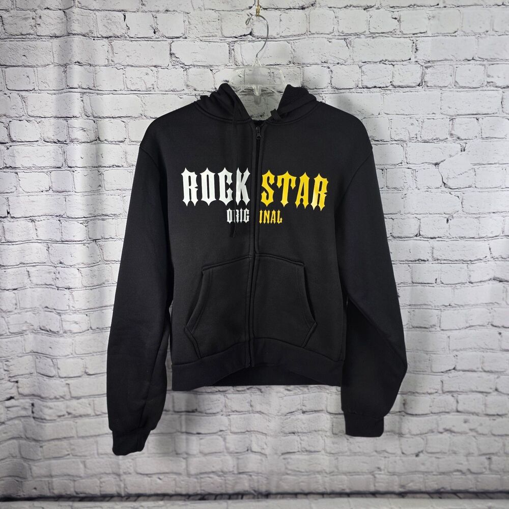 Rockstar Original XL Black Zip Up Long Sleeve Hoodie